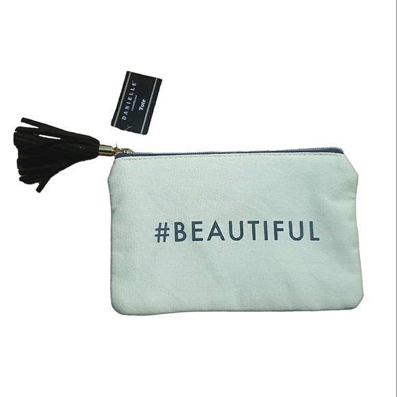 Danielle Creations Handbags - Danielle Creations Inspirational Beautiful Tassel Zip Top Tote Cosmetic Bag NWT